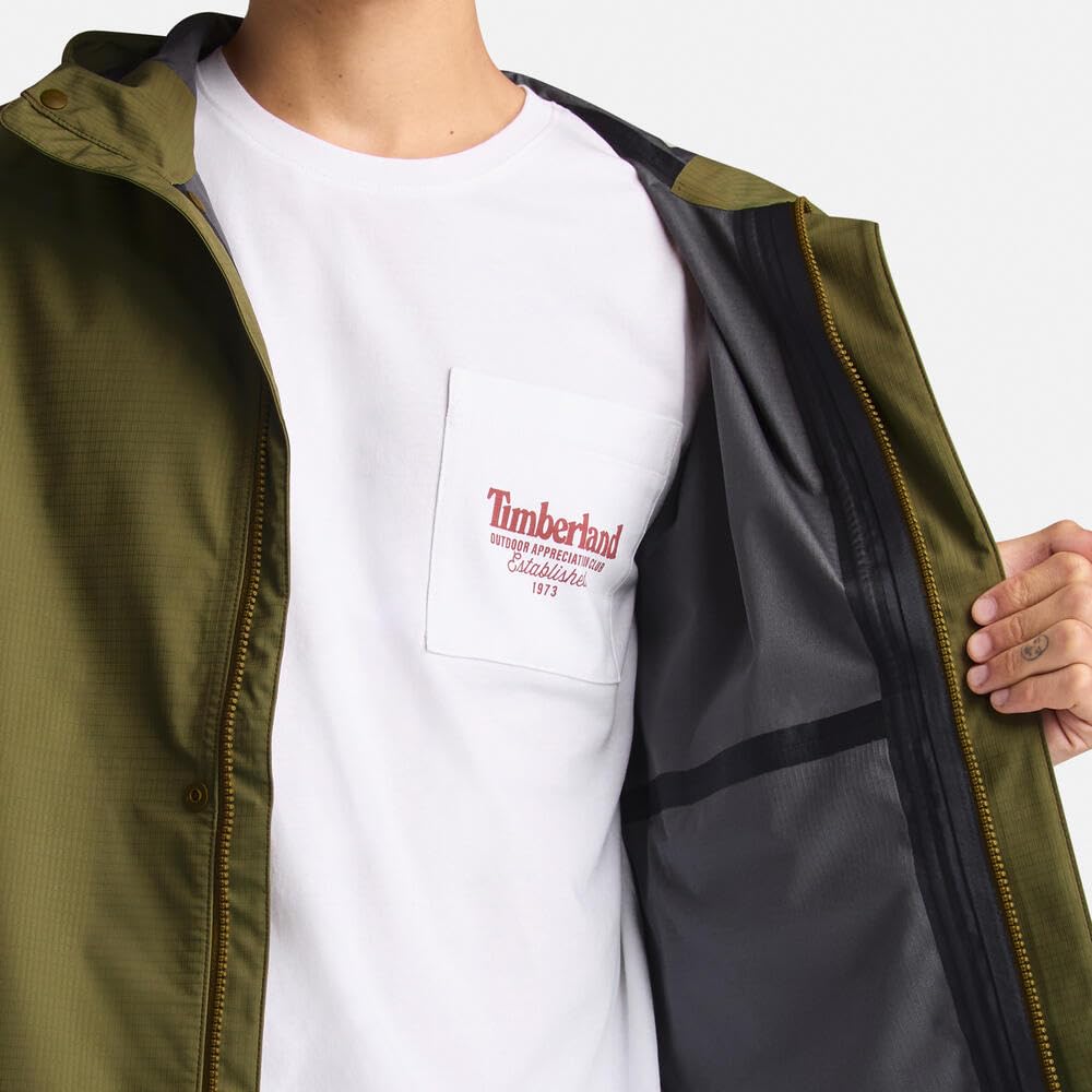 Timberland Men's Waterproof 3-Layer Shell Jacket, Dark Olive, Size M (TB0A6B2D3021)