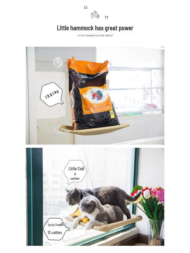 Hot-Selling Cat Hammock & Climbing Frame Suction Cup Windowsill Swing Nest Bed Mat