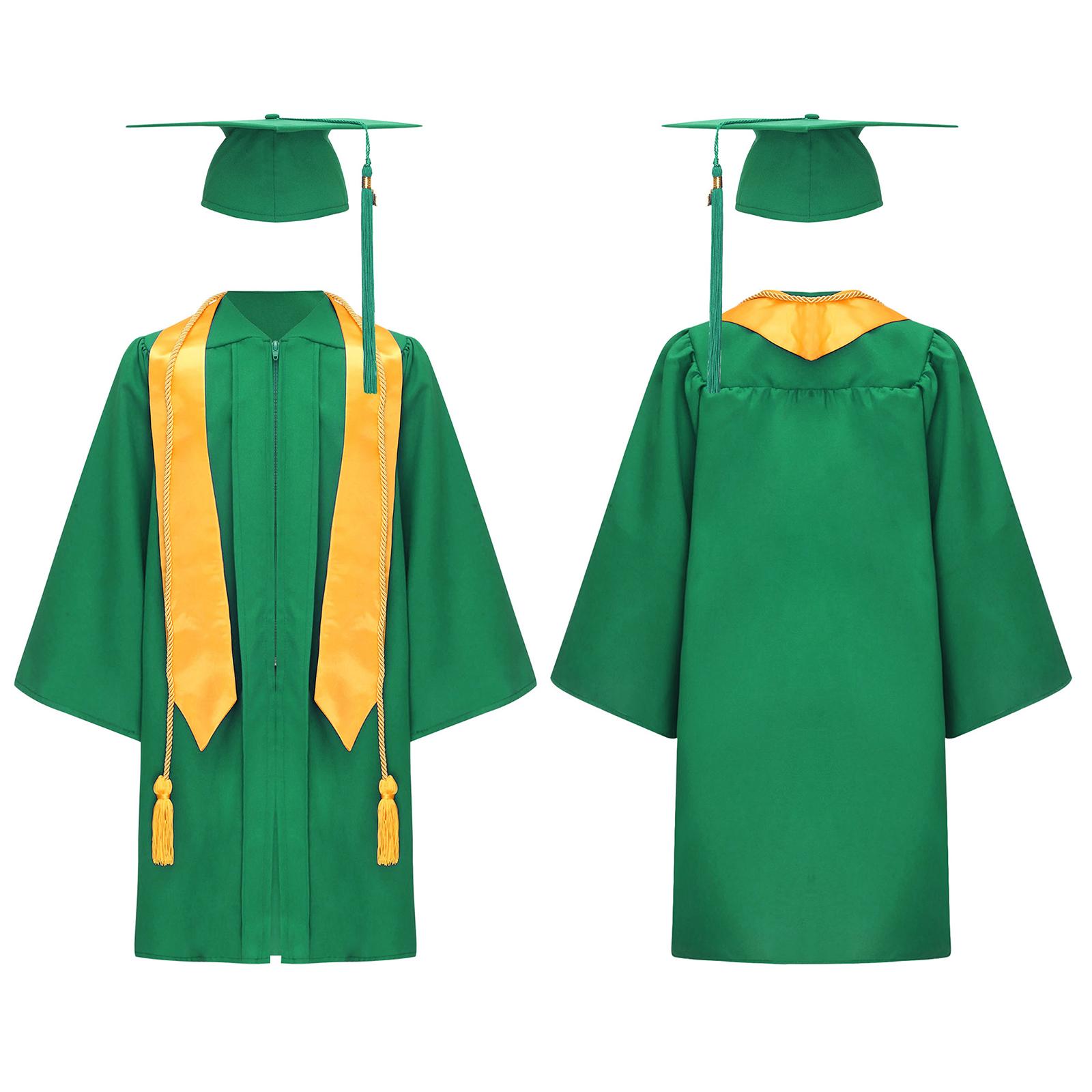 Kids Girls Boys Ceremony Graduation Ceremony Gown with Badge Outfit Children Set School Uniform Preschool Kindergarten Costumes 24