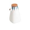 Pepper Creative with Bamboo Lid Ceramic Retro Cruet Pot Condiment Container Spice Jar Seasoning Box