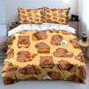 Capybaras eating various foods. Bedding sets Duvet cover sets Duvet covers Pillowcases(1 * Duvet Cover 2 * Pillowcases without duvet insert)