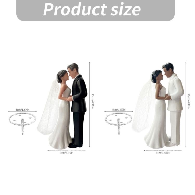 Wedding Cake Top Plastic Bride And Groom Figure Ornament For Festival Celebration Engagements Anniversary Ceremonies