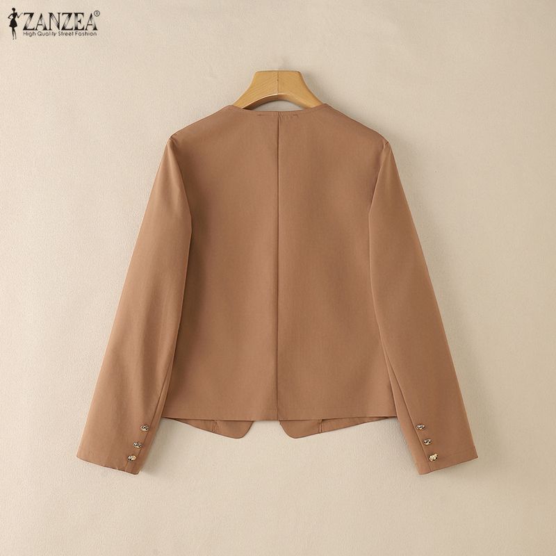 ZANZEA Women Casual V-Neck Long Sleeve Cardigan Blouse