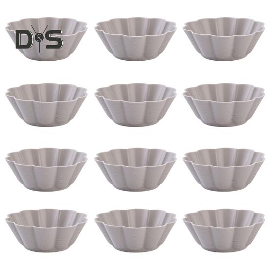 

12 шт./компл. форм для кексов, пищевой удобный, легкий, легко чистящийся, силиконовый вкладыш для торта, печенья и кексов, инструмент для выпечки серый