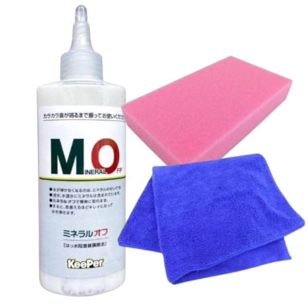 

Mineral Offset by Keeper средство для удаления ингибиторов для автомобиля и включает розовую губку и смолу Giken, водоотталкивающие составы для мытья, покрытия, полировки. ткань.