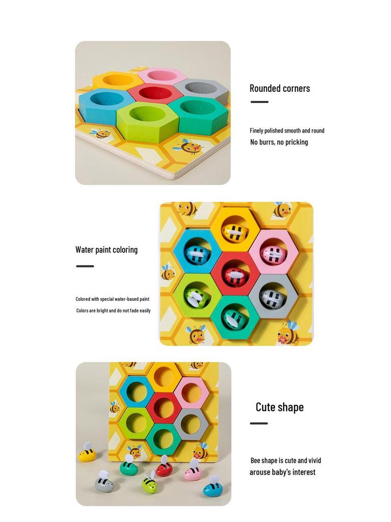 Montessori Bee Bead Toys - Hand-Eye Coordination & Brain Development Aid