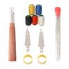 Big Eye Steel Needles Set Hand Sewing Kit Needles with Protective Case Threads Thimbles Threaders Quilting Tool Kit for Sewing Cross Stitch Projects