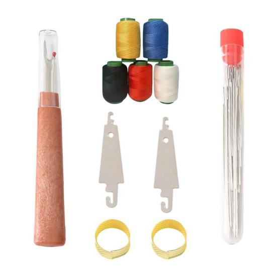 Big Eye Steel Needles Set Hand Sewing Kit Needles with Protective Case Threads Thimbles Threaders Quilting Tool Kit for Sewing Cross Stitch Projects