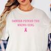 Comfort Colors® Cancer Picked The Wrong Girl Shirt, Breast Cancer Awareness, Pink Ribbon Tshirt, Survivor Gift For Her, Womens Graphic Tee