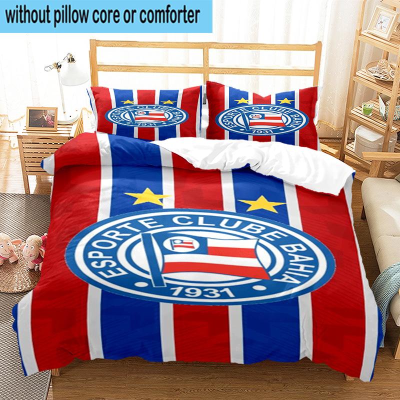 3PCS Football Club Emblem 3pcs Bedding,Including 3PCS Duvet Cover And 2pcs Pillowcases Perfect for Christmas,Ideal for Bedroom, Dormitory