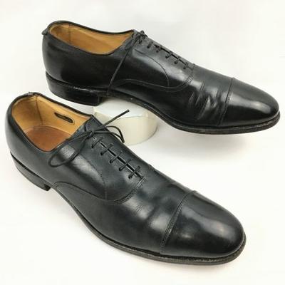 Pantofi Allen Edmonds Park Avenue Inner Derby cu vârf capac negru mărimea 11AAA 26.5-27.5 pentru bărbați(FOLOSIT)
