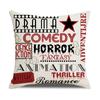 New Home Retro Movie Subtitle Sofa Office Linen Pillow Cover Cushion Cover