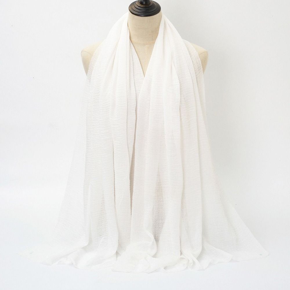 Wrinkle Pleated Plain Hijab 10 Colors Ripple Hijab Women Scarves Veil Crinkle Hijab Scarf