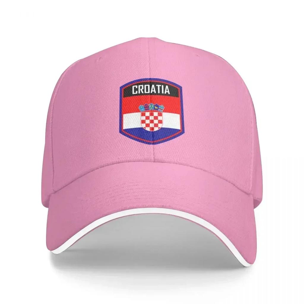 Croatia Flag Emblem Baseball Cap Big Size Hat New Hat Vintage For Women Men's