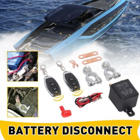 

Battery Switch Disconnect Power Kill Master Isolator Cut Off w/ 2 Remote Control
