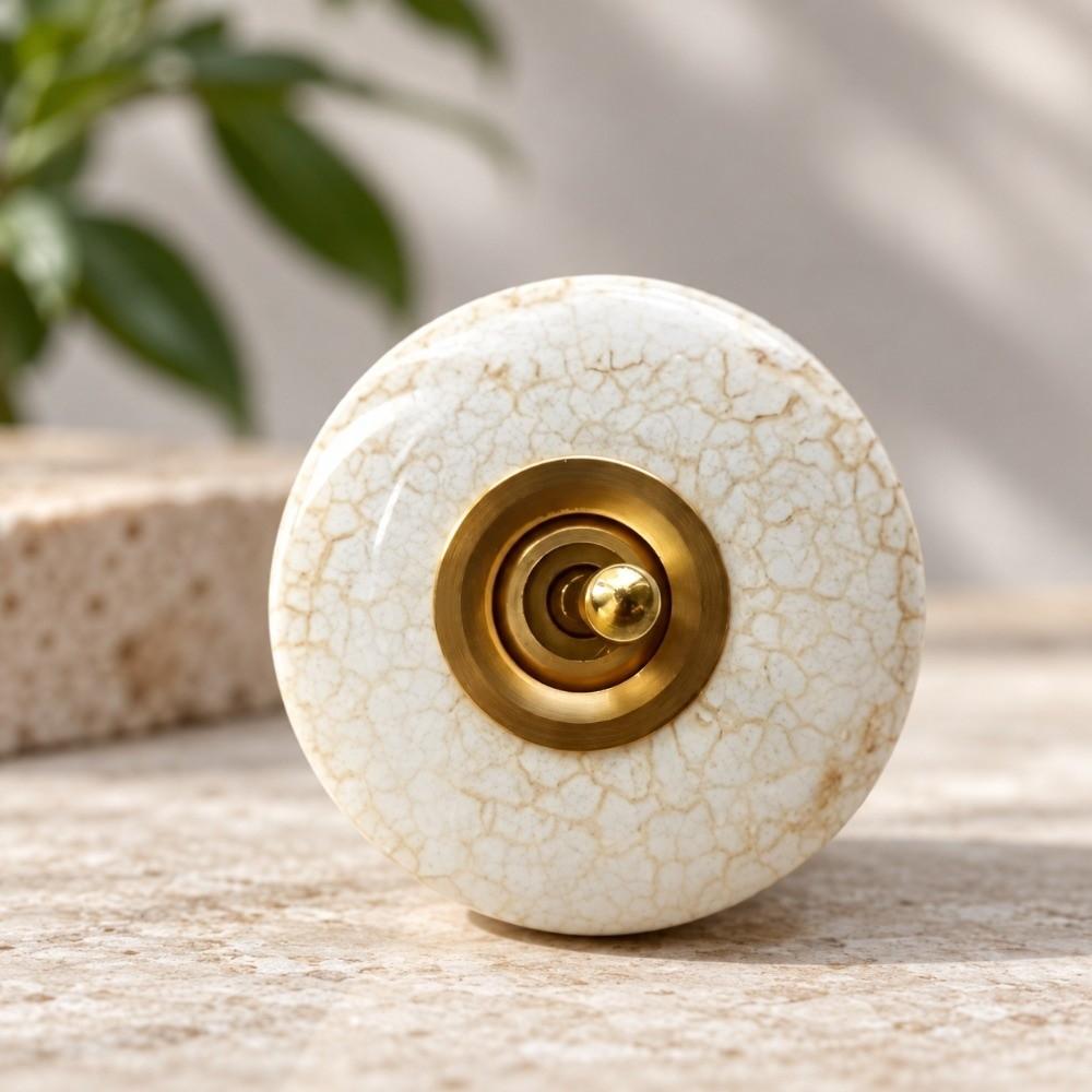 Metal Lever Toggle Light Switch Round Retro Wall Switch Vintage Toggle Switch For Home