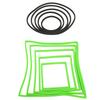 10 Pcs Aquarium Floating Plant Corral 5 Black Round 5 Green Square 8‑20cm EVA Fish Feeding Rings