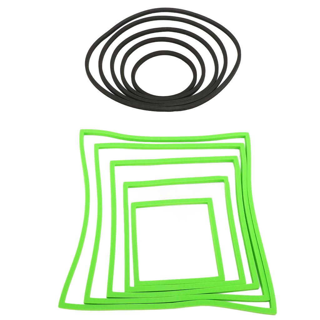 10 Pcs Aquarium Floating Plant Corral 5 Black Round 5 Green Square 8‑20cm EVA Fish Feeding Rings