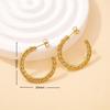 18K Gold-Plated European Titanium Twist Earrings: Fashionable, Versatile, Light Luxury Design