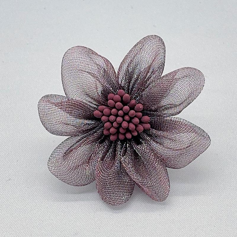 Korean Style Handmade Organza & Yarn Flower Headband Accessories