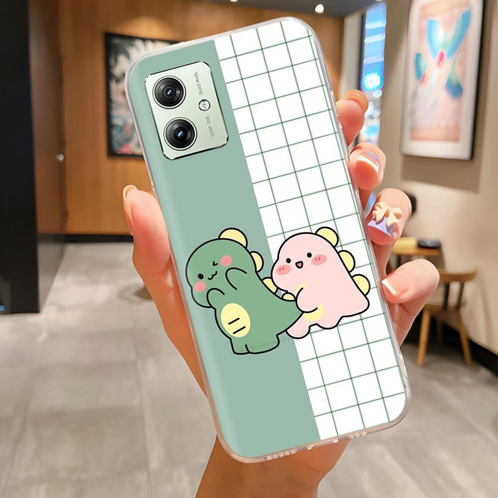 Soft Case For Moto G54 5G Case MotoG54 Silicone Phone Back Cover For Motorola Moto G54 Case XT-2343-1 Flower Love Heart Fundas