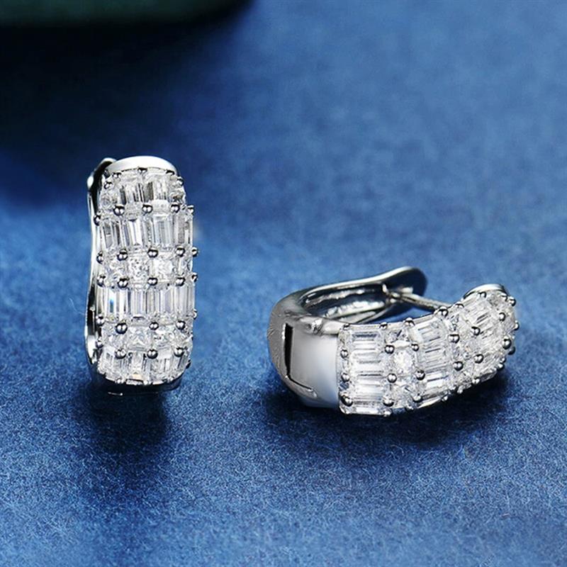 Xiaomi Huitan Sparkling Women Hoop Earrings Versatile Circle Wedding Engagement Charming Accessories Fashion Elegant Lady Jewelry Gift