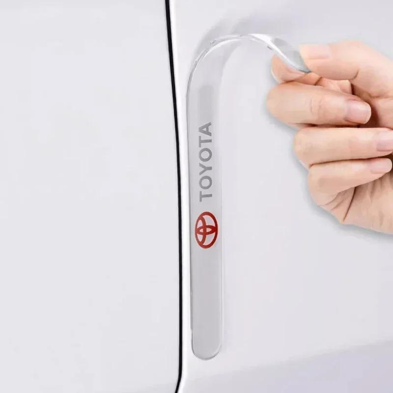 8 STKS Auto Transparante Anti-Botsingsstrip Deurhandvat Kom Beschermer Sticker Folie voor Toyota Corolla Camry CHR Yaris Hilux Rav4
