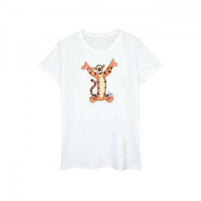 Camiseta feminina clássica de algodão Tigger