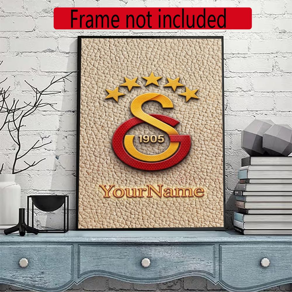 Galatasaray Personalized Name Round Diamond Painting Kit Diamond Embroidery Painting Rhinestones Mosaic Frameless Handwork Decoration Arts