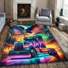 American Flag and Truck-Themed Non-Slip Carpet for Living Room or Garage soft rug for home sofa bedroom, gift mat