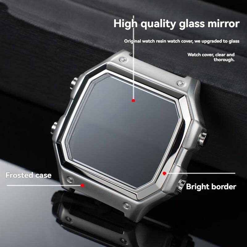 for Casio AE1200 Full Metal 304 Stainless Steel Case Bezel & Glass Set with Waterproof Gasket AE-1200WH 3299 | Watch Upgrade
