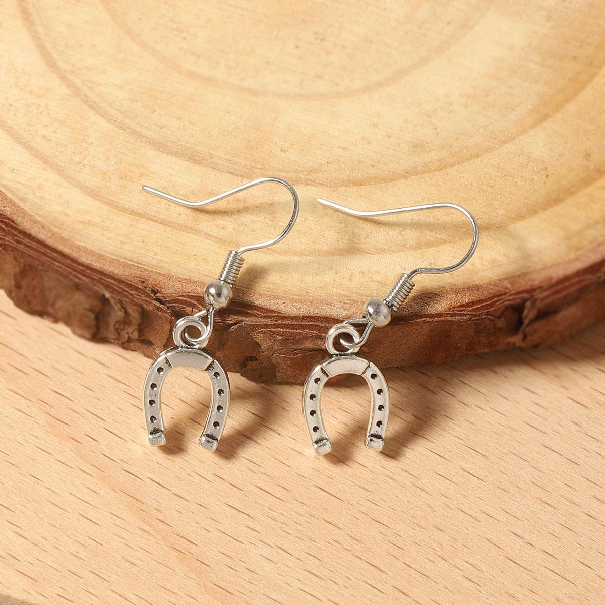 

Панк западный ковбойский стиль геометрические серьги-кисточки U-образной формы и серьги