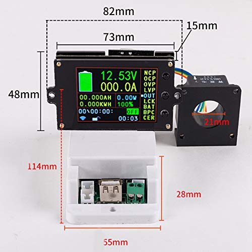 FOREGA Hall 500V 200A Wireless Voltmeter/Ammeter with 2.4-inch Color Screen, Capacitive Power Detector Tester