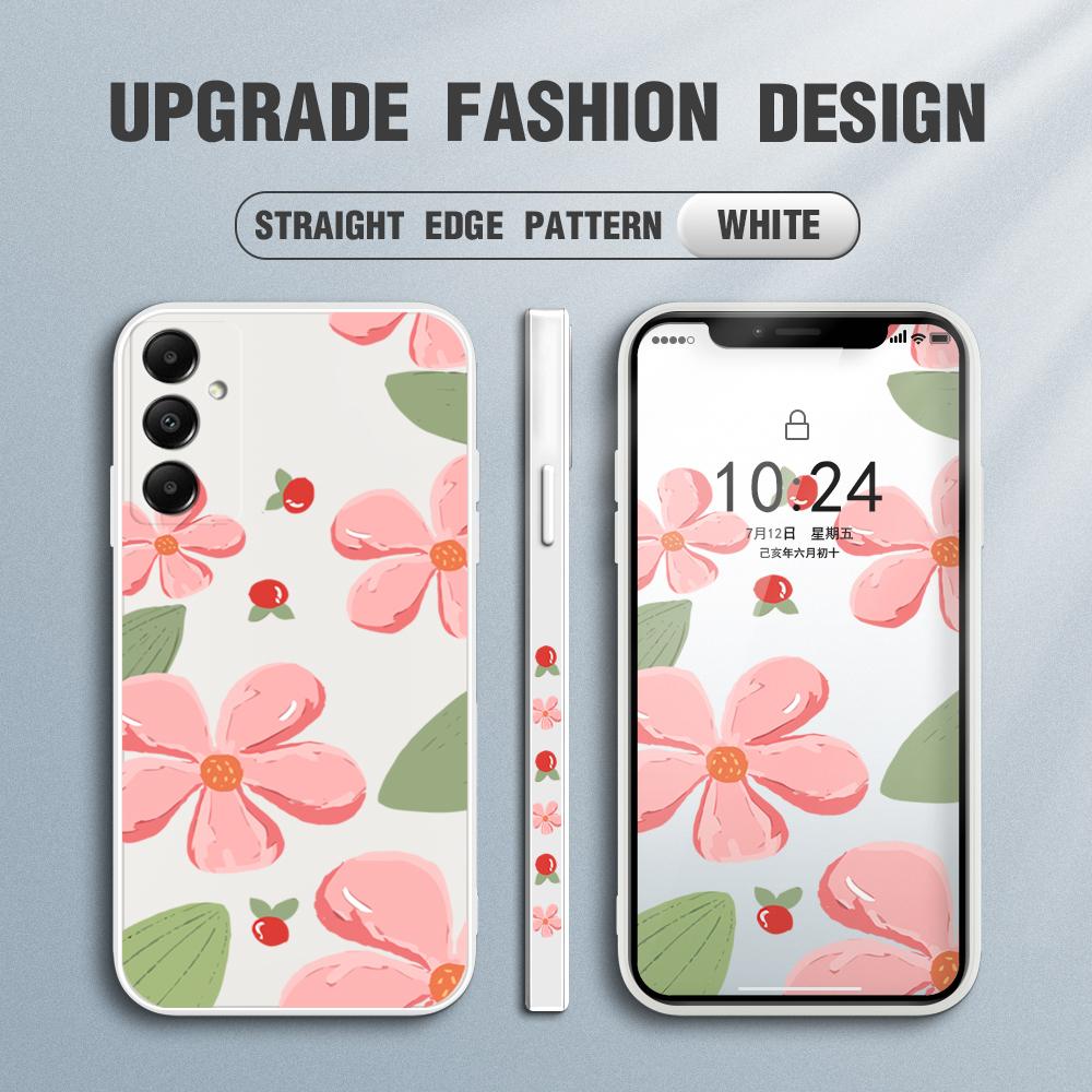 

Чехол для телефона с мультяшными розовыми цветами и лепестками для Redmi Xiaomi POCO Note 10 Pro 9 9A 9T 10C 8 7 11 Lite 5G X3 M3, мягкий защитный чехол с квадратным краем Xiaomi Poco X4 GT белый