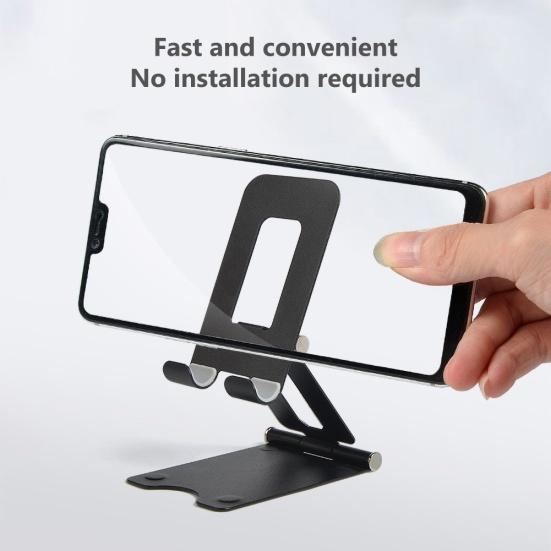 Universal Double Folding Cell Phone Tablet Adjustable Desk Holder Stand Bracket