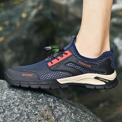 Summer Men's Shoes New Mesh Breathable Soft Bottom Mesh Non-Slip Leisure Sports Outdoor Large Size Hiking Shoes