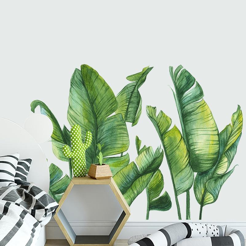 Buy PVC Removable Selfadhesive Wall Sticker Tropical Plants Green