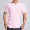 Men's Autumn Fitness Half Tight Short-Sleeve Striped Sports T-Shirt for Basketball & Running