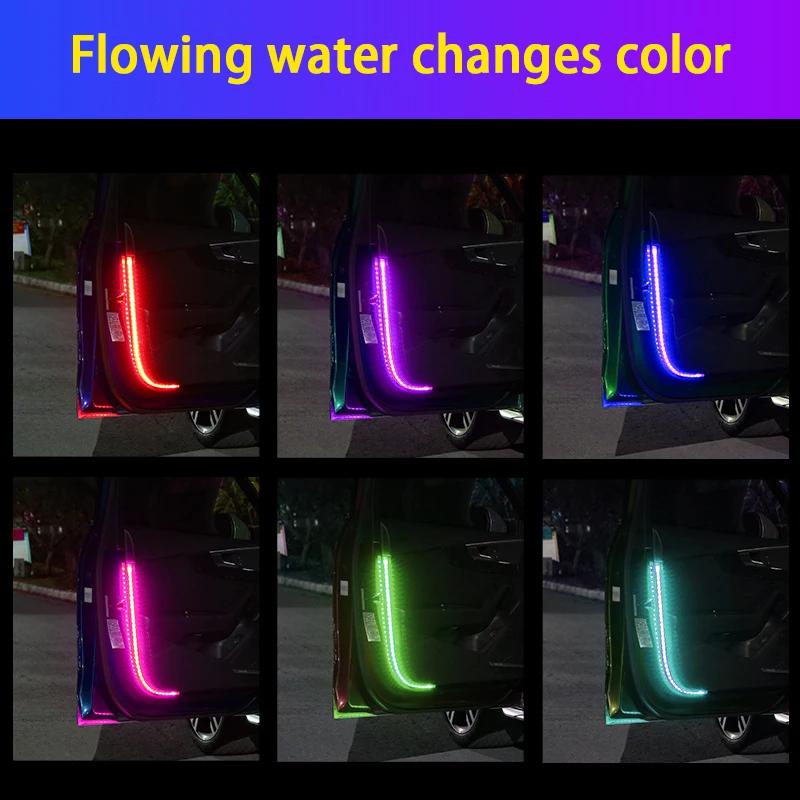 1/2/4pc Car door warning light, phantom color light, always on when opening the door, car anti rear end collision flashing light