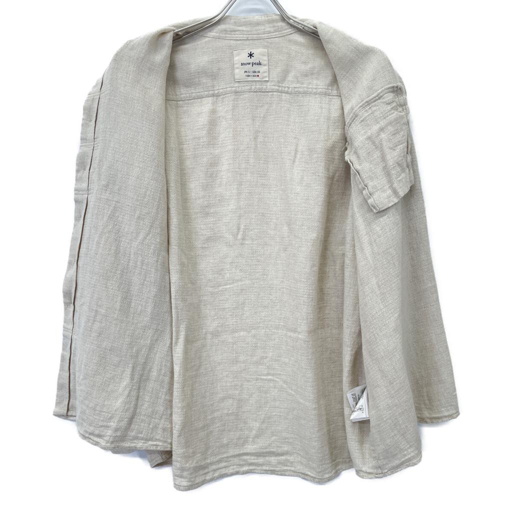 snowpeak Ivory linen cotton shirt tops S off whiteUsed