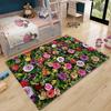 3D Rose Floral Floor Mats Rug Carpet Living Room Doormat Plush Non-slip Chair Mat Bathroom Carpet