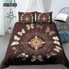 Boho Butterfly Duvet Cover Set Sun and Moon Hippie Soft King Queen Size Bedding Set with Pillow Case 23pcs Soft Quilt Cover