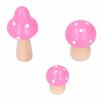 3PcsCelsiusSet Mushroom Crafts Innovative Cute Wooden Ornaments   Desktop Decoration