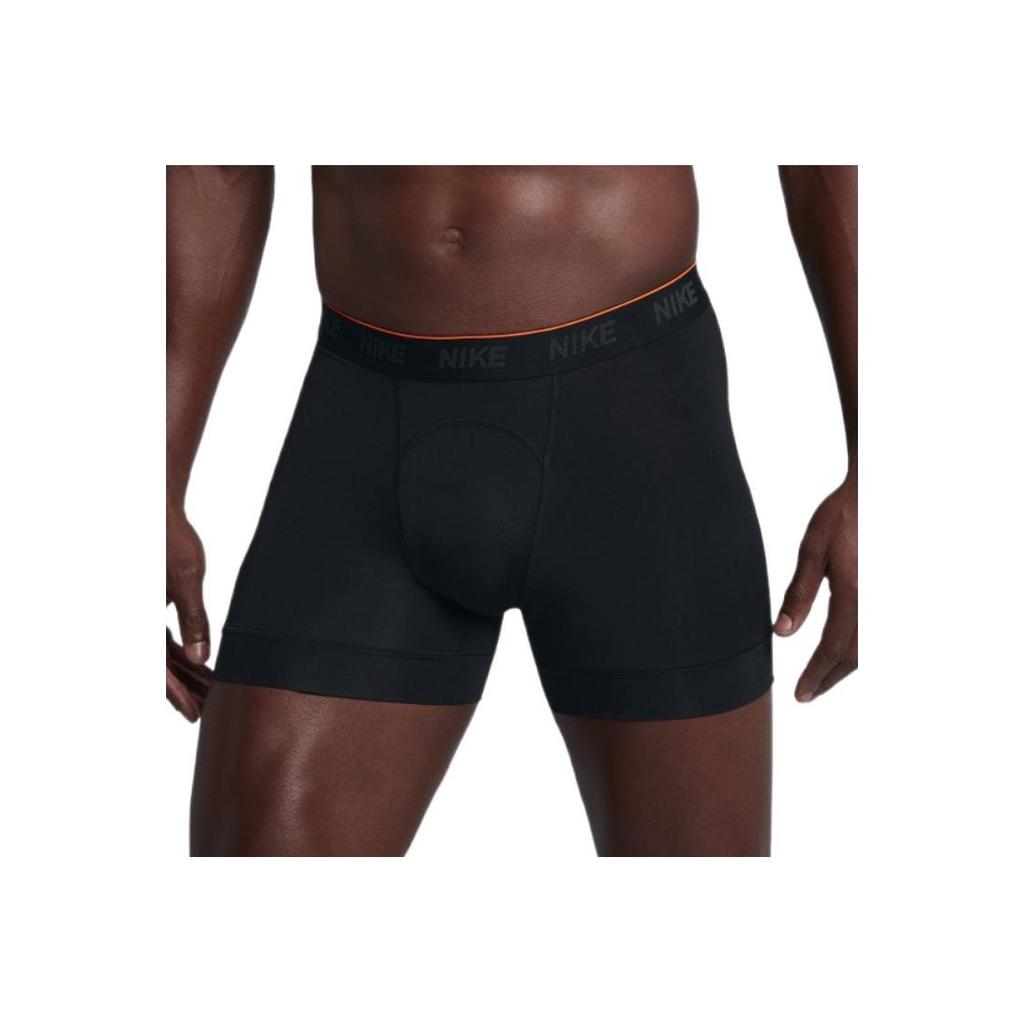 Nike Solid Color Logo Print Elastic Waist Underwear Set Of Two Men underwear Black AO1209-010