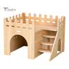 Hamster Platform Villa Double Layer Harmless Pet Toy Solid Wood Dwarf Hamsters House Climbing Play Hut Chews for Home