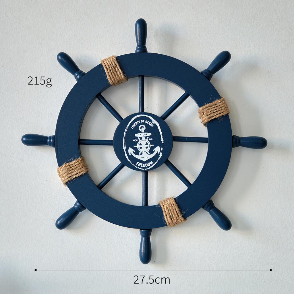 Mediterranean Style Wooden Ship Rudder / Anchor Decorative Hanging Piece - Ocean Theme Room Wall Decor Photo Wall Accessories