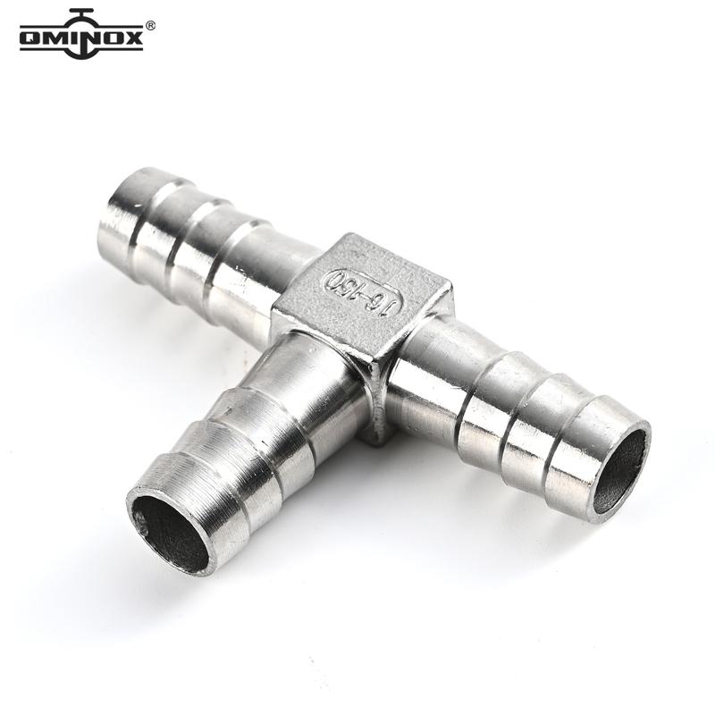 Schlauchstutzen Y/T-Typ Stacheliger Anschluss Edelstahl SS304 3-Wege-Adapter Formstück Verbindungstück Hausbrauerei Schlauch Guss-T-Stück fitting 6mm-50mm