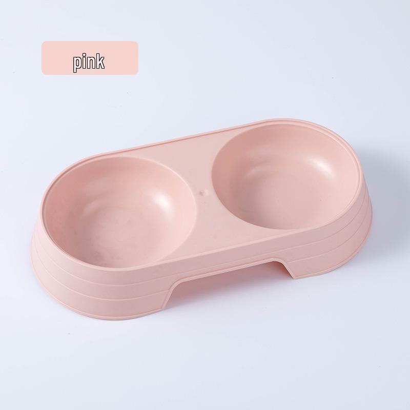 Double Cat Bowl - Macaron Candy Color Pet Feeding Bowl