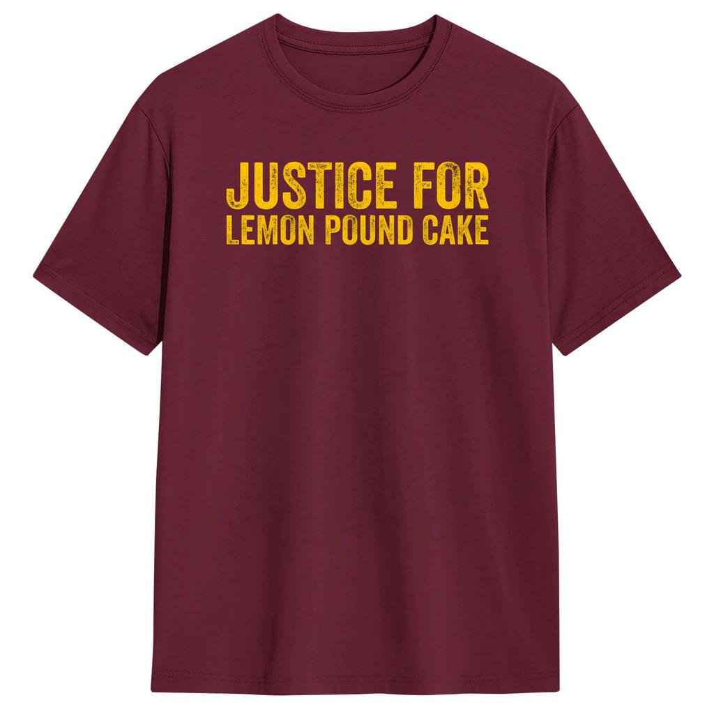 AfroUnisex Justice for Lemon Pound Cake Cotton T Shirt For Unisex Summer Aesthetic TShirts Harajuku Tees Oversize Wholesale Clothes
