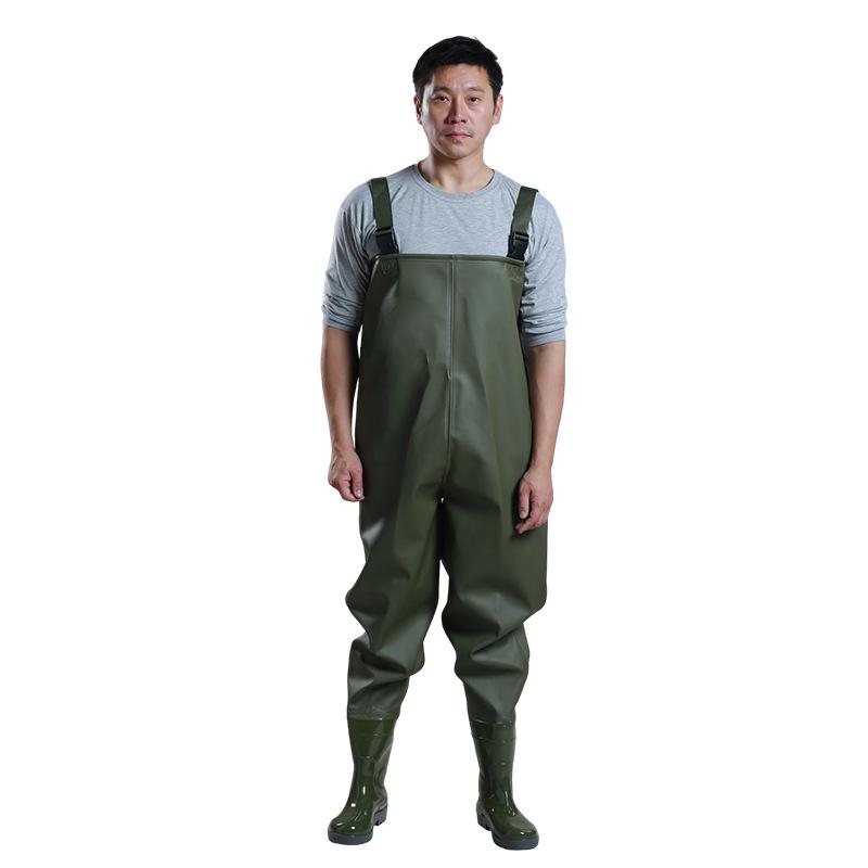 Eco-Friendly One-Piece Fishing Waders with Boots - Full Body Waterproof Pants